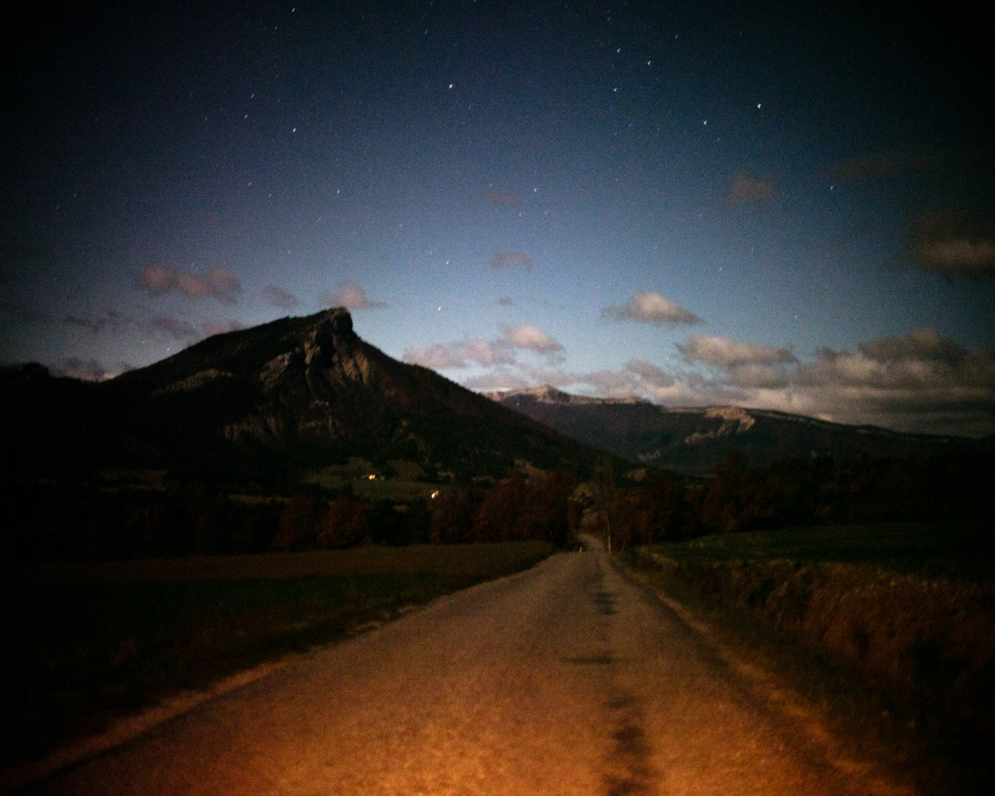 Southern france at night