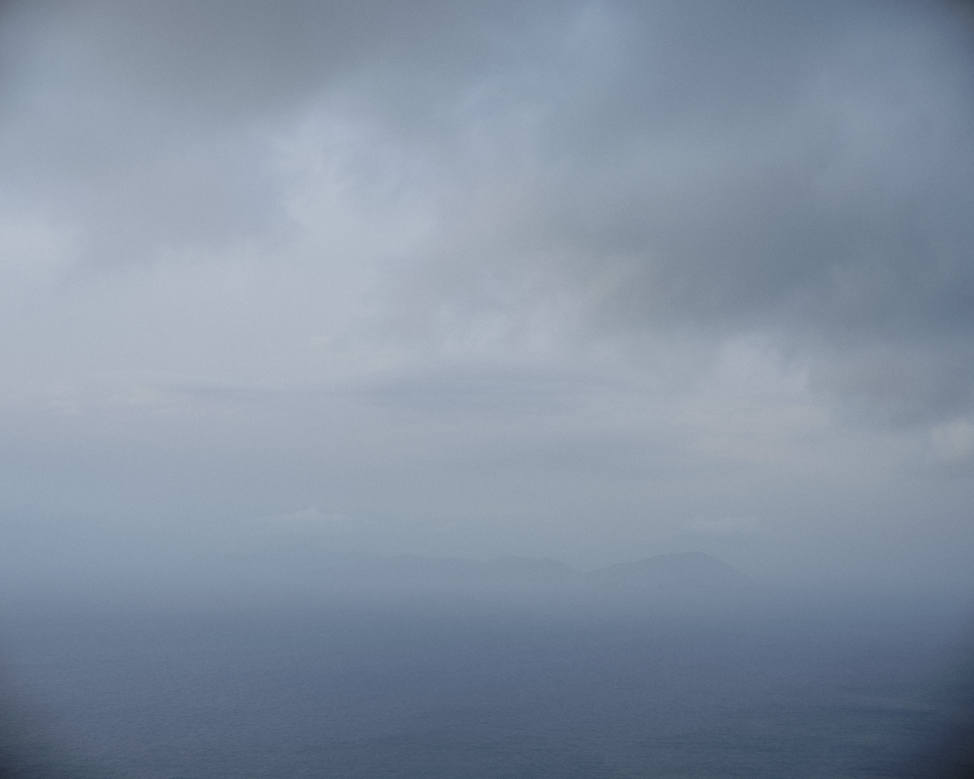 misty greek island