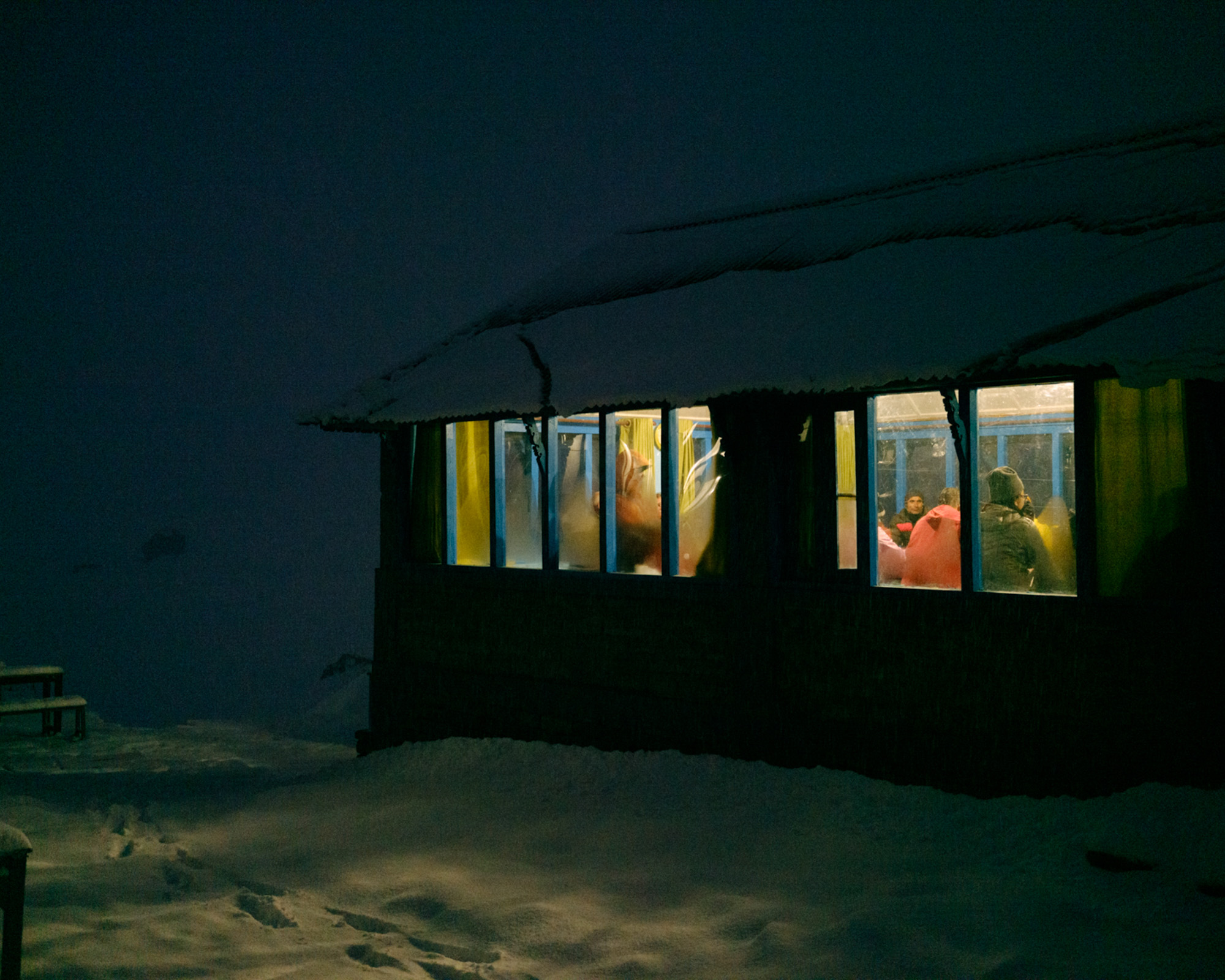 snowy base cam in hymalaya